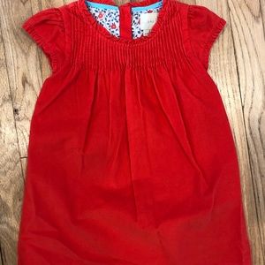 Mini boden red corduroy dress